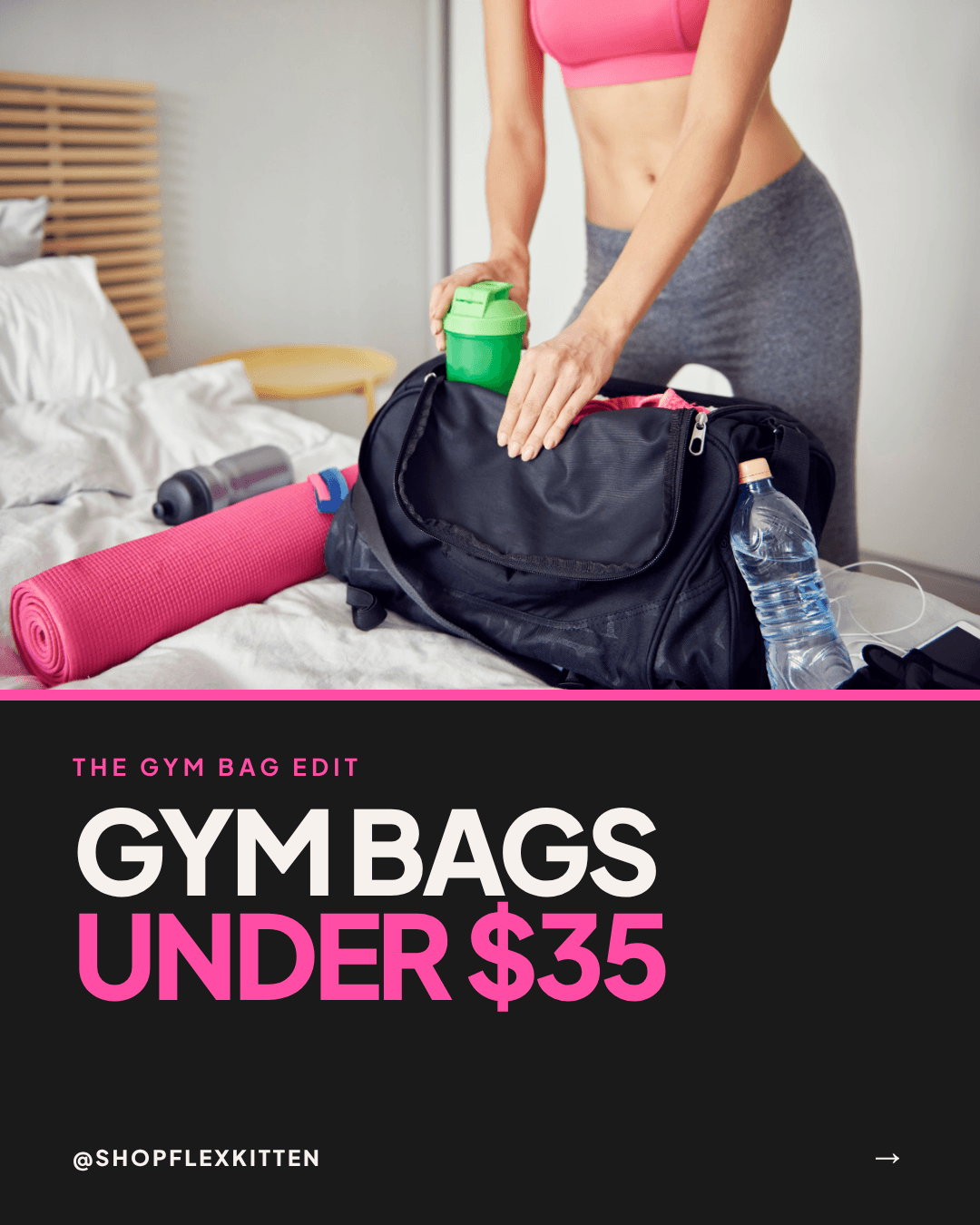 Editorial photo of a person carrying a gym bag; not a product photo.
